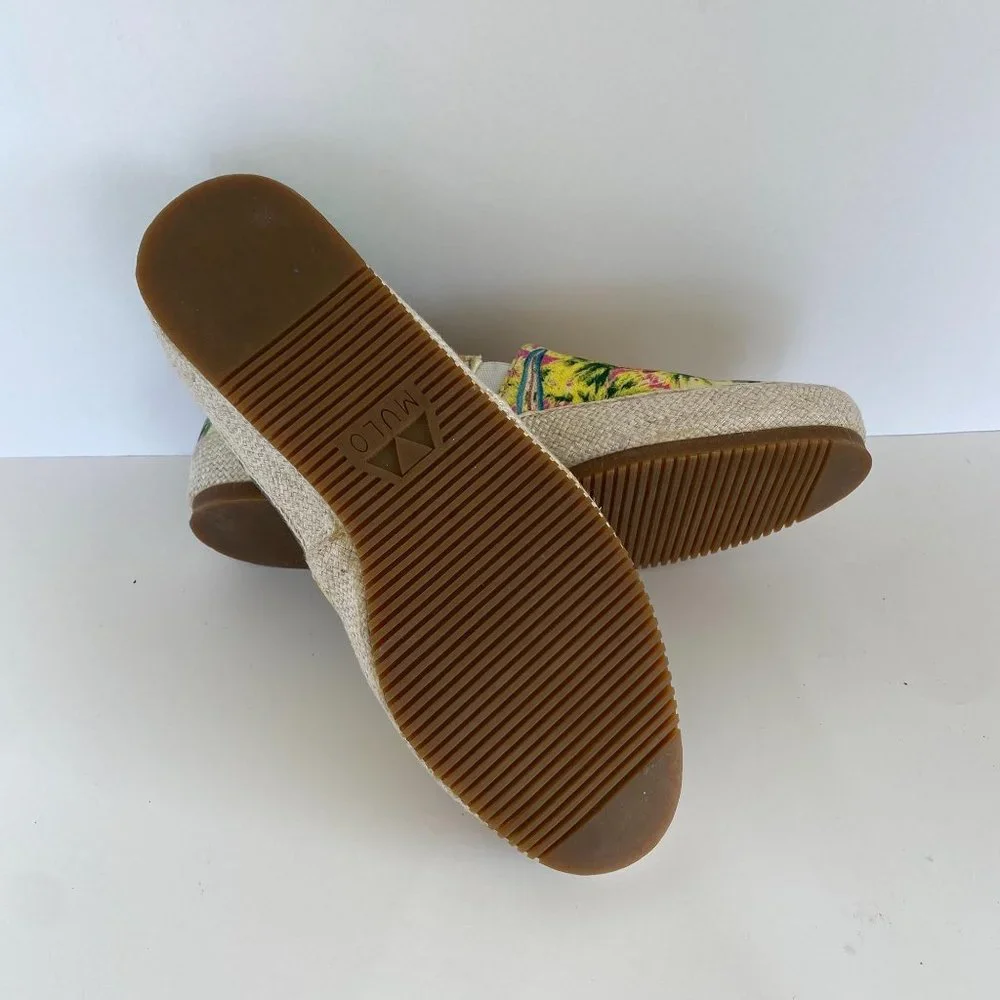 Mulo For Hentsch Man Tropical Printed Canvas Slip On Shoe Size‎ US 7
